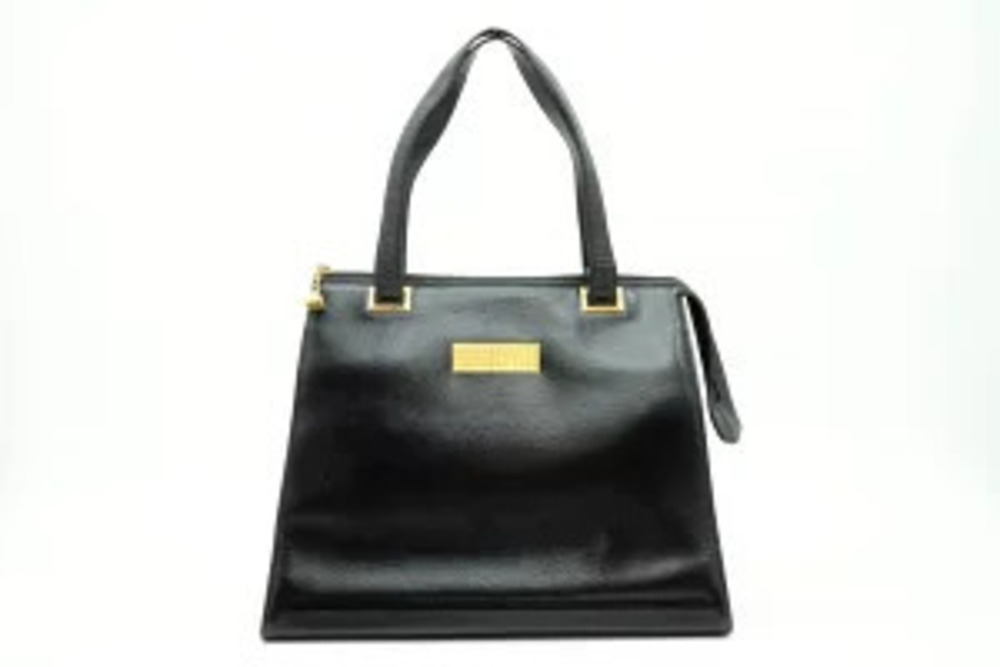 Christian Dior Handbag Tote CD Leather Black